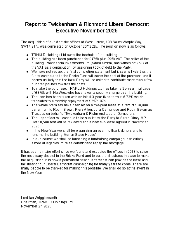 TRNKLD Holdings Report